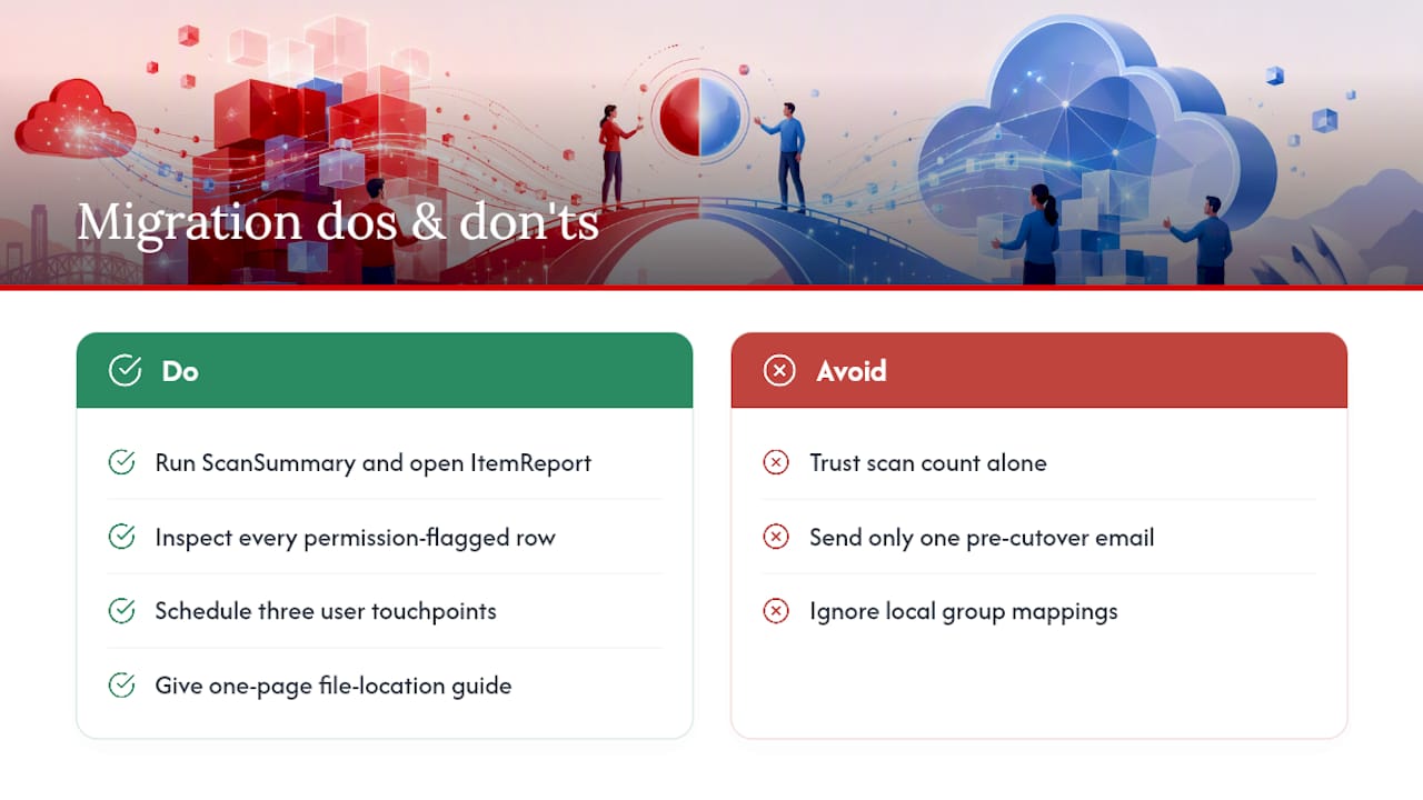SharePoint file migration: the complete guide for Australian IT teams 4 What running migrations for Perth SMEs actually teaches you — overview diagram